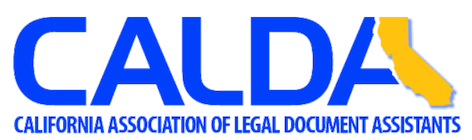 California Association of Legal Document Assistants (CALDA) logo